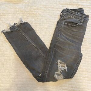 Gray distressed American Eagle jeans